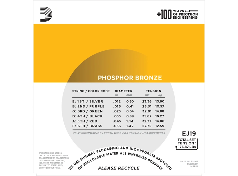 D'Addario EJ19 Phos.Bronze (012-056) 